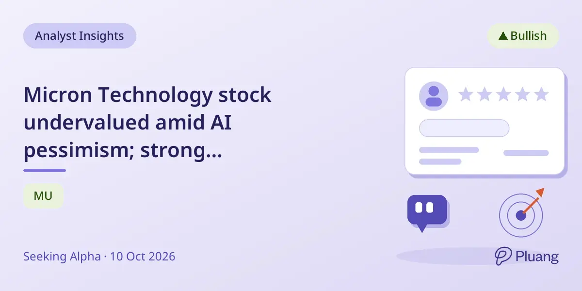 Micron Technology stock undervalued amid AI pessimism; strong fundamentals suggest buy opportunity near $950.