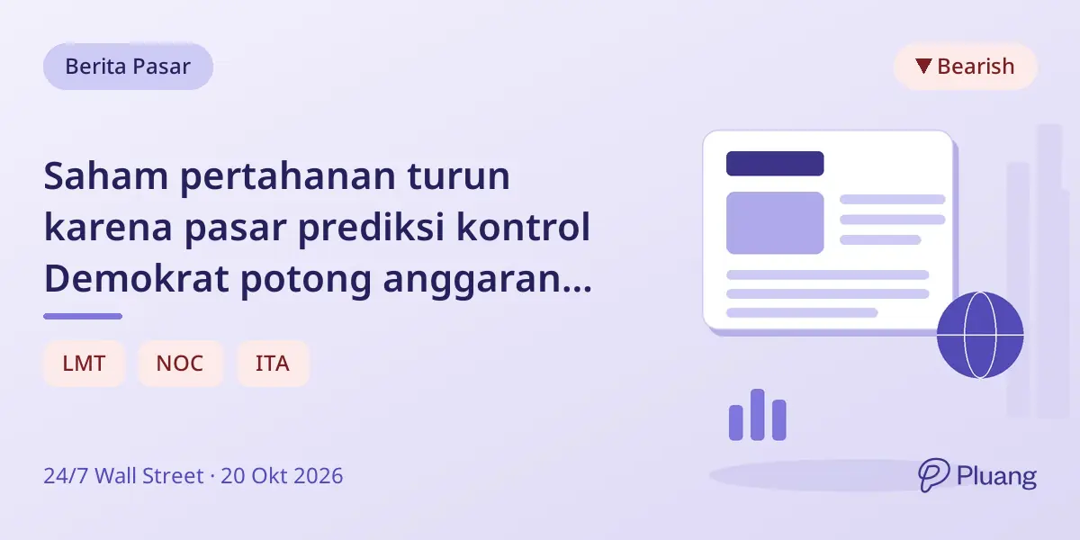 Saham pertahanan turun karena pasar prediksi kontrol Demokrat potong anggaran militer.
