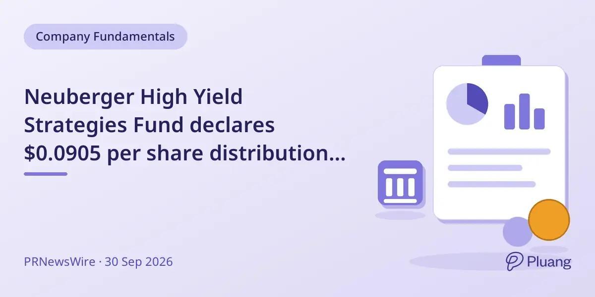 Neuberger High Yield Strategies Fund declares $0.0905 per share distribution for October 2026.