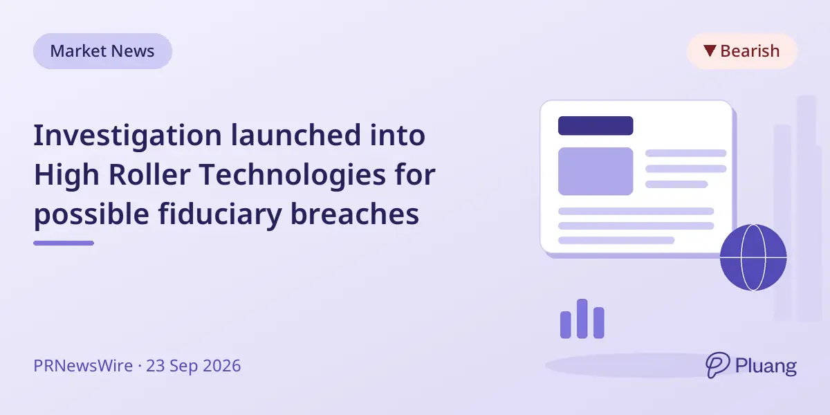 Investigation launched into High Roller Technologies for possible fiduciary breaches
