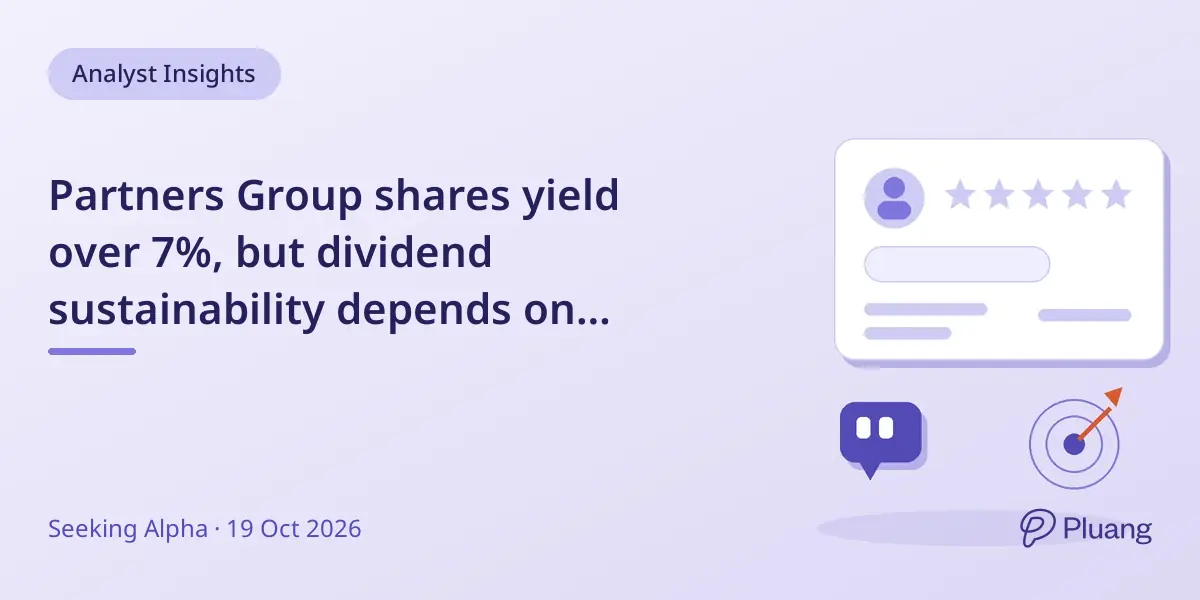 Partners Group shares yield over 7%, but dividend sustainability depends on volatile fees.