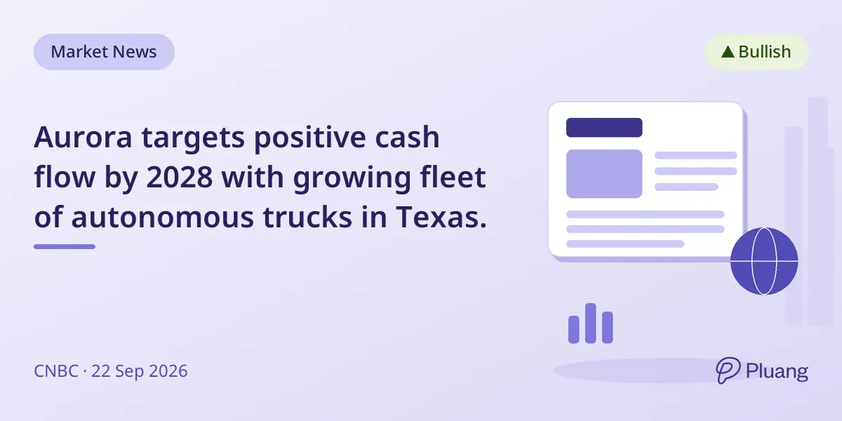 Aurora targets positive cash flow by 2028 with growing fleet of autonomous trucks in Texas.
