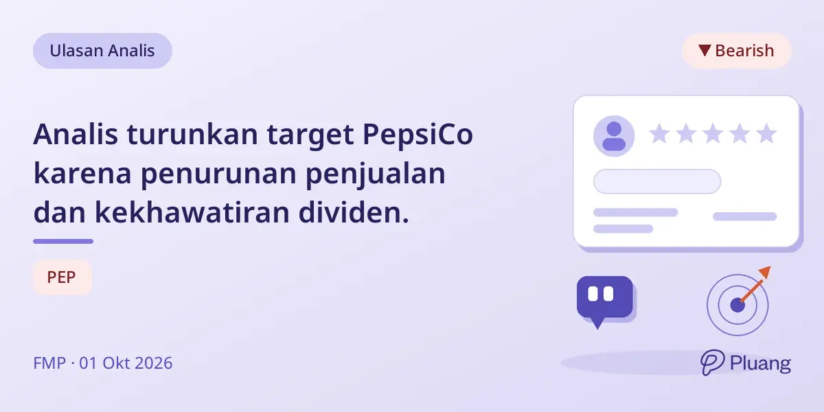 Analis turunkan target PepsiCo karena penurunan penjualan dan kekhawatiran dividen.