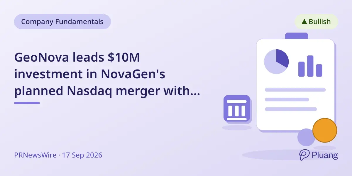 GeoNova leads $10M investment in NovaGen's planned Nasdaq merger with Veea for health tech platform