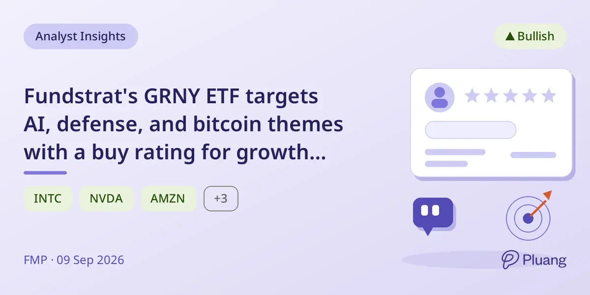 Fundstrat's GRNY ETF targets AI, defense, and bitcoin themes with a buy rating for growth potential.