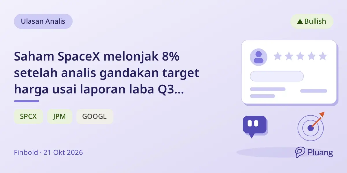 Saham SpaceX melonjak 8% setelah analis gandakan target harga usai laporan laba Q3 kuat.