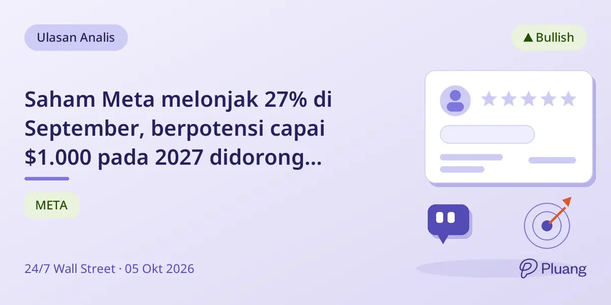 Saham Meta melonjak 27% di September, berpotensi capai $1.000 pada 2027 didorong iklan dan inovasi AI.