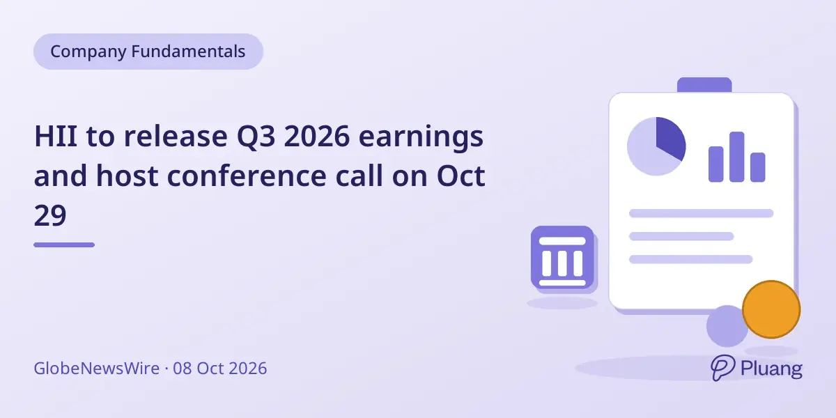 HII to release Q3 2026 earnings and host conference call on Oct 29