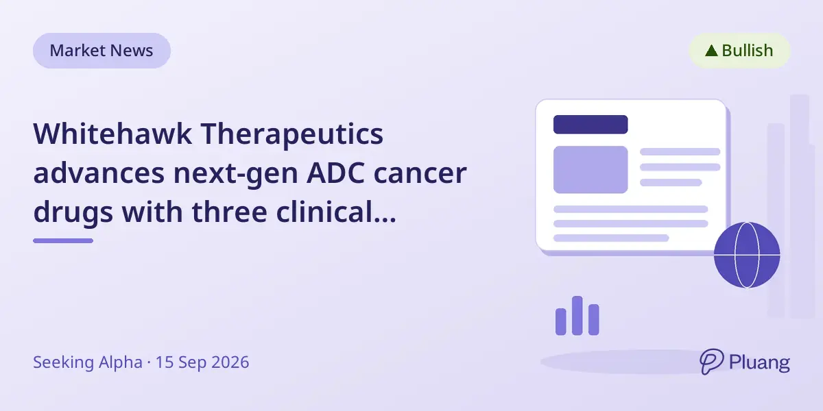 Whitehawk Therapeutics advances next-gen ADC cancer drugs with three clinical programs underway.