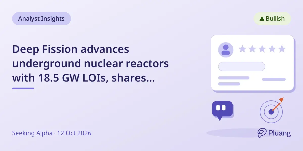 Deep Fission advances underground nuclear reactors with 18.5 GW LOIs, shares volatile at $4.66 amid high risks and potential rewards.