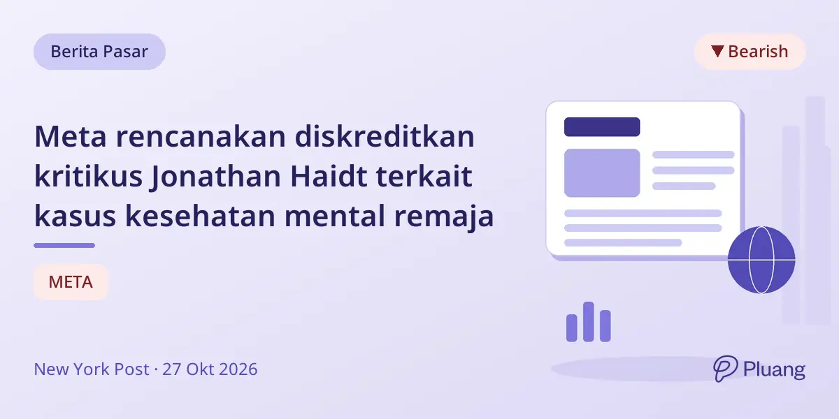 Meta rencanakan diskreditkan kritikus Jonathan Haidt terkait kasus kesehatan mental remaja