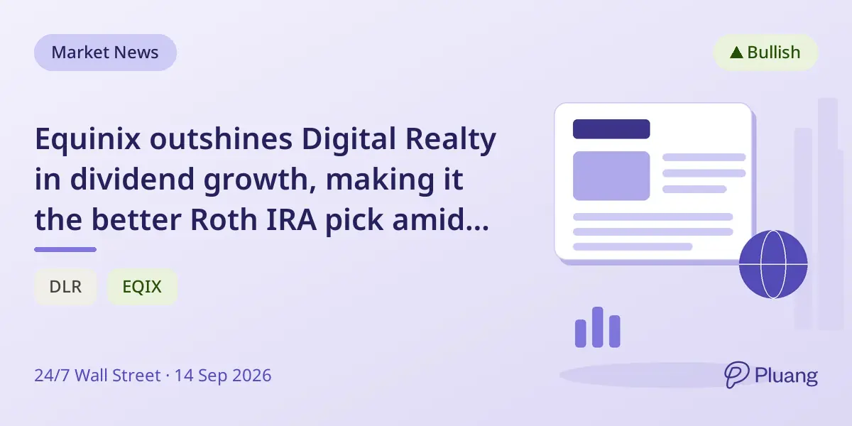Equinix outshines Digital Realty in dividend growth, making it the better Roth IRA pick amid AI data center boom.