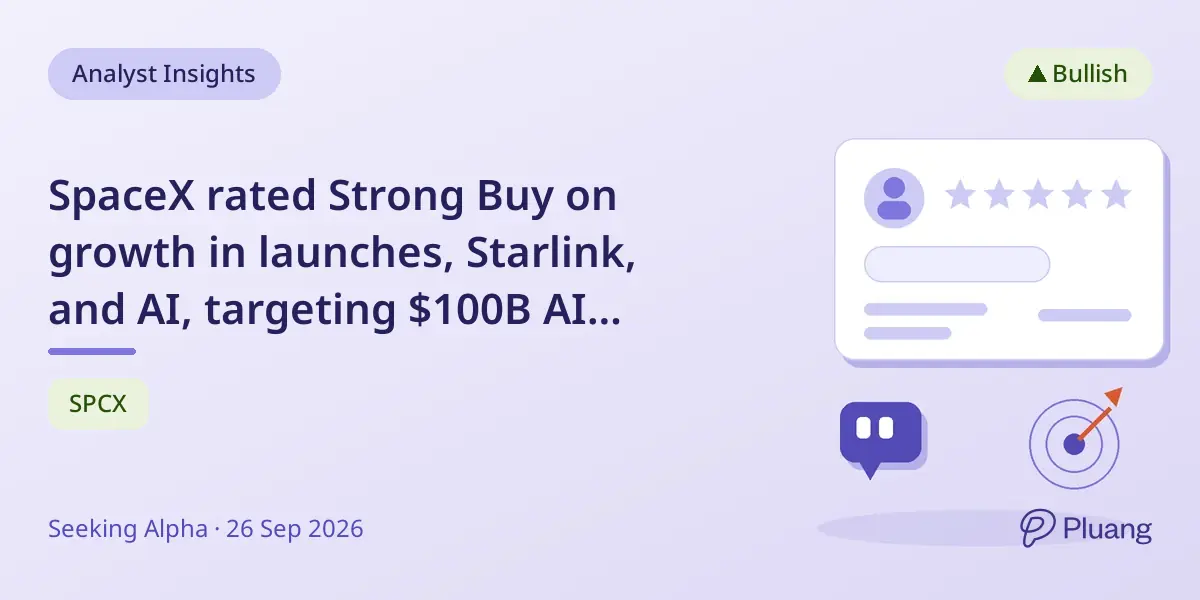 SpaceX rated Strong Buy on growth in launches, Starlink, and AI, targeting $100B AI revenue by year-end.