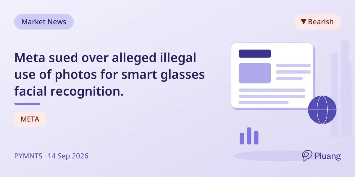 Meta sued over alleged illegal use of photos for smart glasses facial recognition.