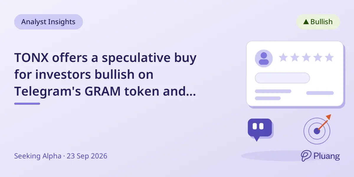 TONX offers a speculative buy for investors bullish on Telegram's GRAM token and blockchain adoption.