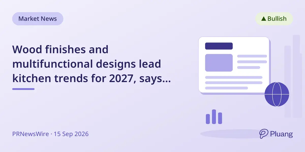 Wood finishes and multifunctional designs lead kitchen trends for 2027, says MasterBrand report.