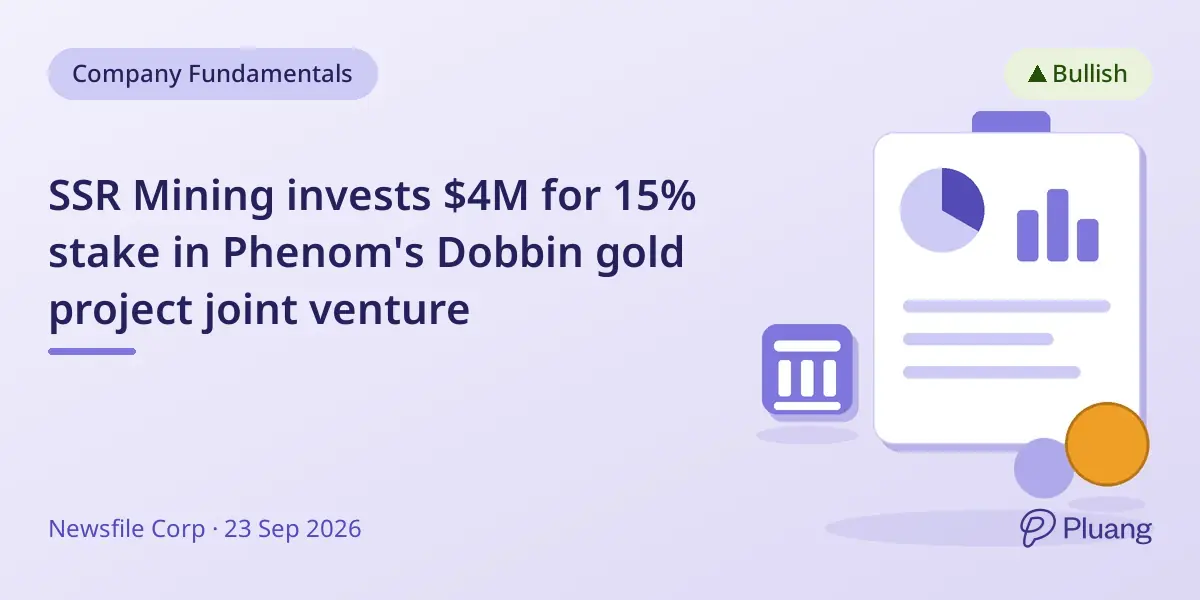 SSR Mining invests $4M for 15% stake in Phenom's Dobbin gold project joint venture
