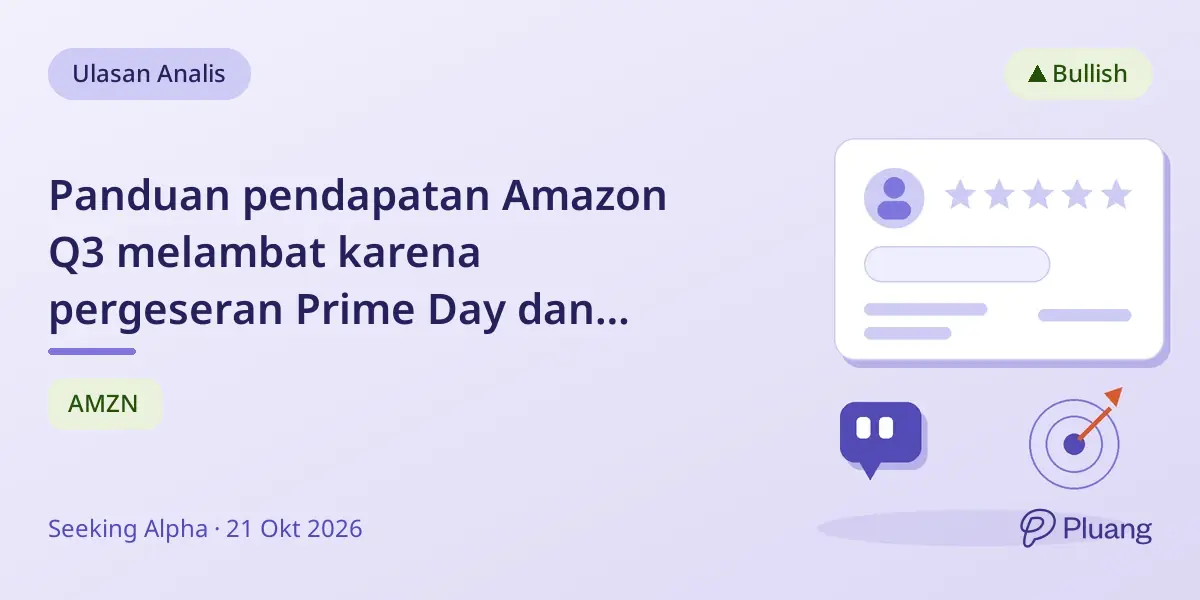 Panduan pendapatan Amazon Q3 melambat karena pergeseran Prime Day dan dampak nilai tukar, tapi pertumbuhan AWS dan CapEx kuat.