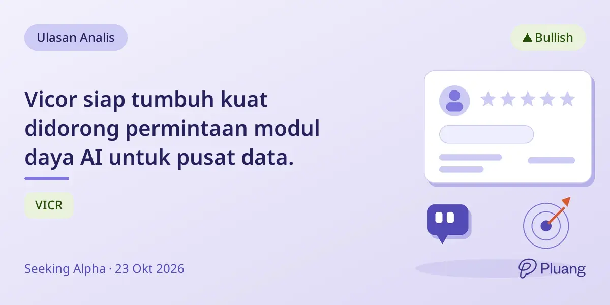 Vicor siap tumbuh kuat didorong permintaan modul daya AI untuk pusat data.