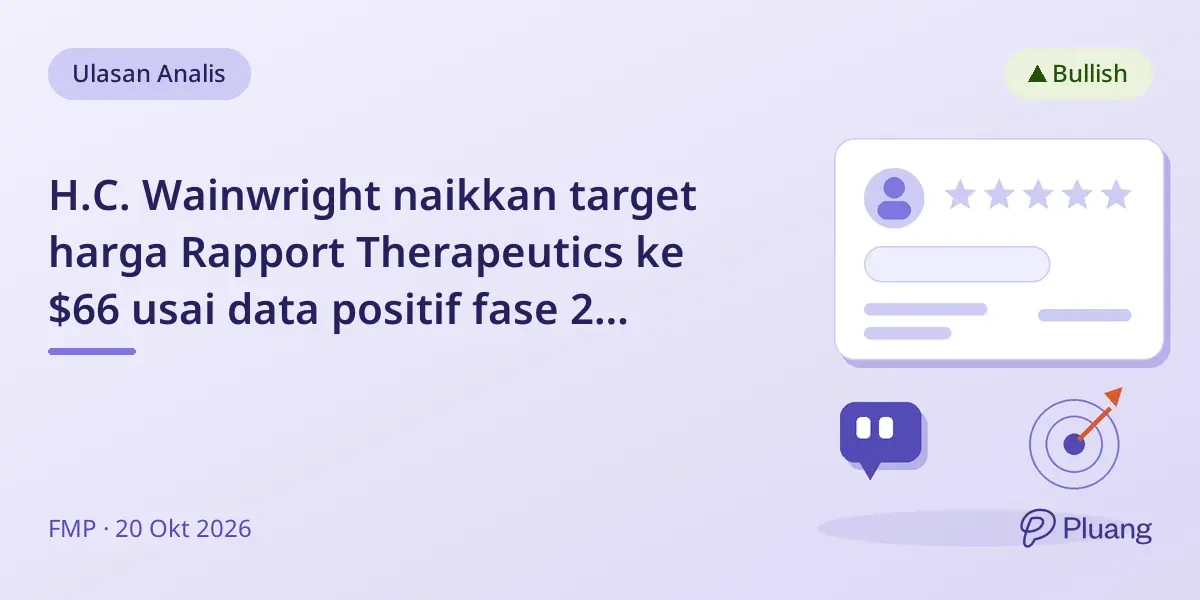 H.C. Wainwright naikkan target harga Rapport Therapeutics ke $66 usai data positif fase 2 RAP-219.
