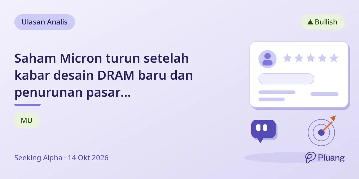 Saham Micron turun setelah kabar desain DRAM baru dan penurunan pasar semikonduktor