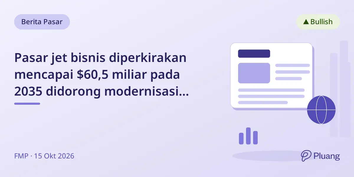 Pasar jet bisnis diperkirakan mencapai $60,5 miliar pada 2035 didorong modernisasi armada dan model kepemilikan fleksibel
