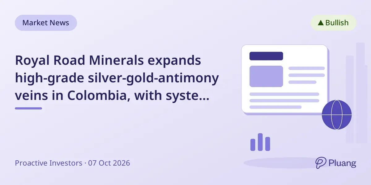 Royal Road Minerals expands high-grade silver-gold-antimony veins in Colombia, with system open at depth and north.