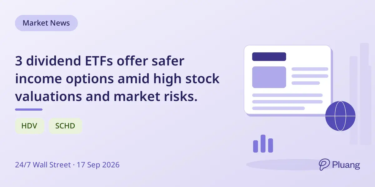 3 dividend ETFs offer safer income options amid high stock valuations and market risks.