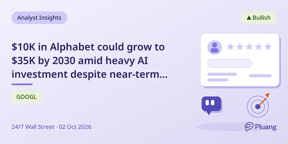 $10K in Alphabet could grow to $35K by 2030 amid heavy AI investment despite near-term cash flow challenges