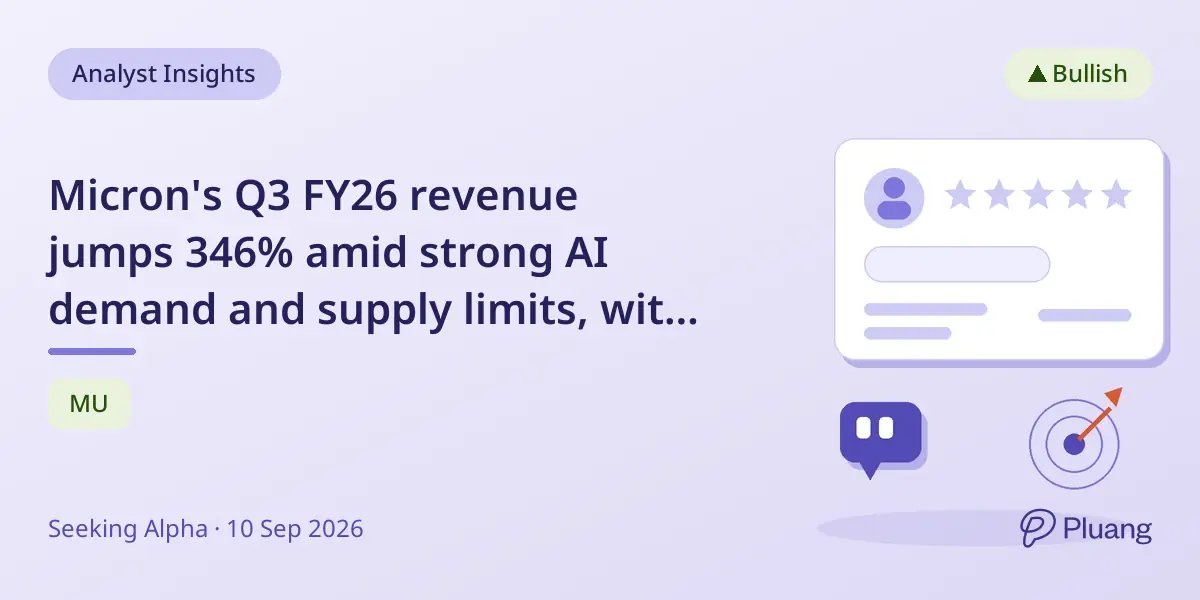 Micron's Q3 FY26 revenue jumps 346% amid strong AI demand and supply limits, with $22B deals securing future growth.