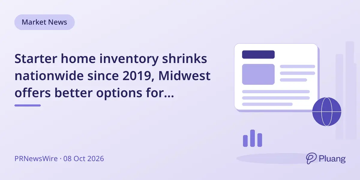 Starter home inventory shrinks nationwide since 2019, Midwest offers better options for buyers.