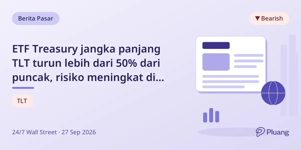 ETF Treasury jangka panjang TLT turun lebih dari 50% dari puncak, risiko meningkat di tengah kenaikan yield dan pengetatan Fed.