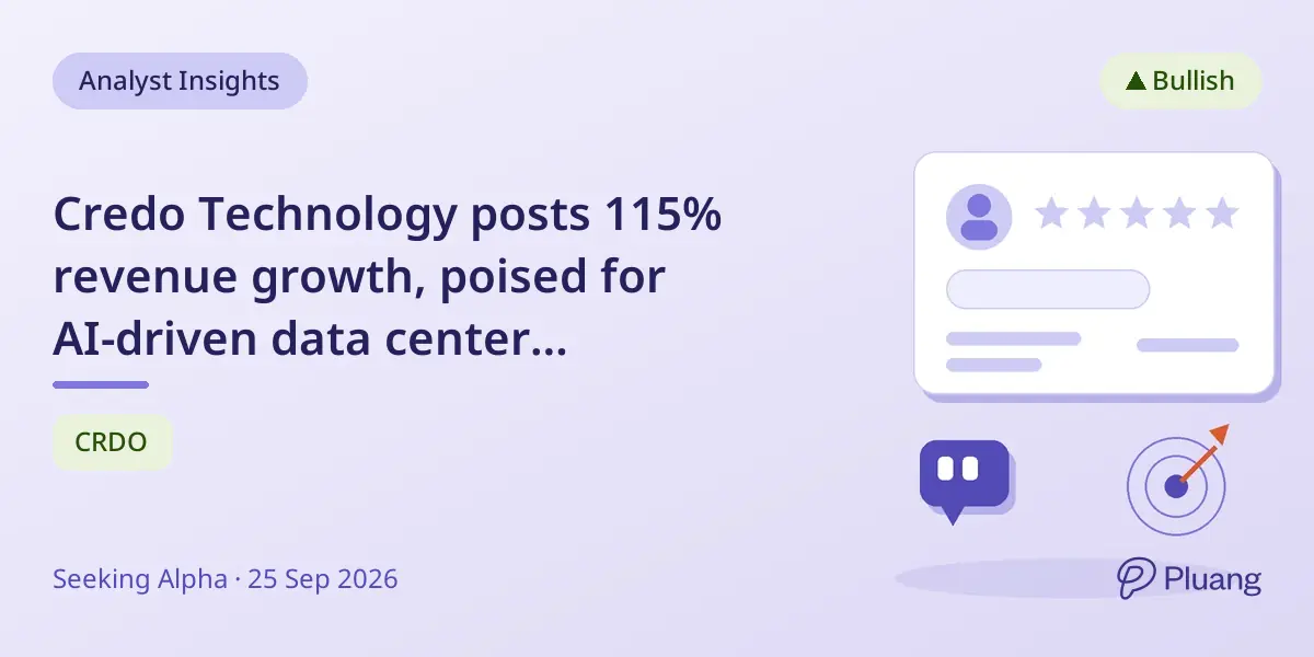 Credo Technology posts 115% revenue growth, poised for AI-driven data center expansion.