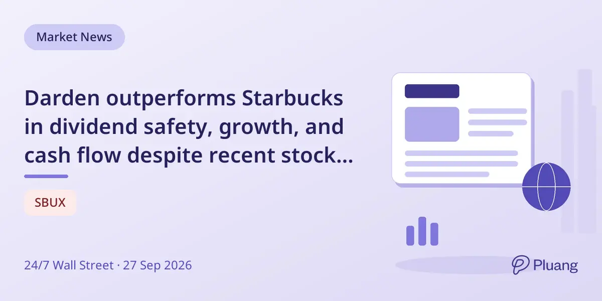 Darden outperforms Starbucks in dividend safety, growth, and cash flow despite recent stock declines.