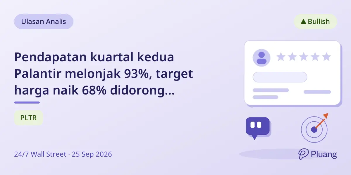 Pendapatan kuartal kedua Palantir melonjak 93%, target harga naik 68% didorong pertumbuhan komersial AS yang kuat.