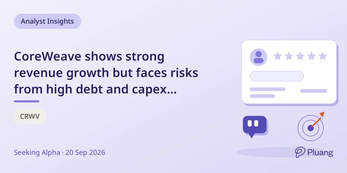 CoreWeave shows strong revenue growth but faces risks from high debt and capex needs.