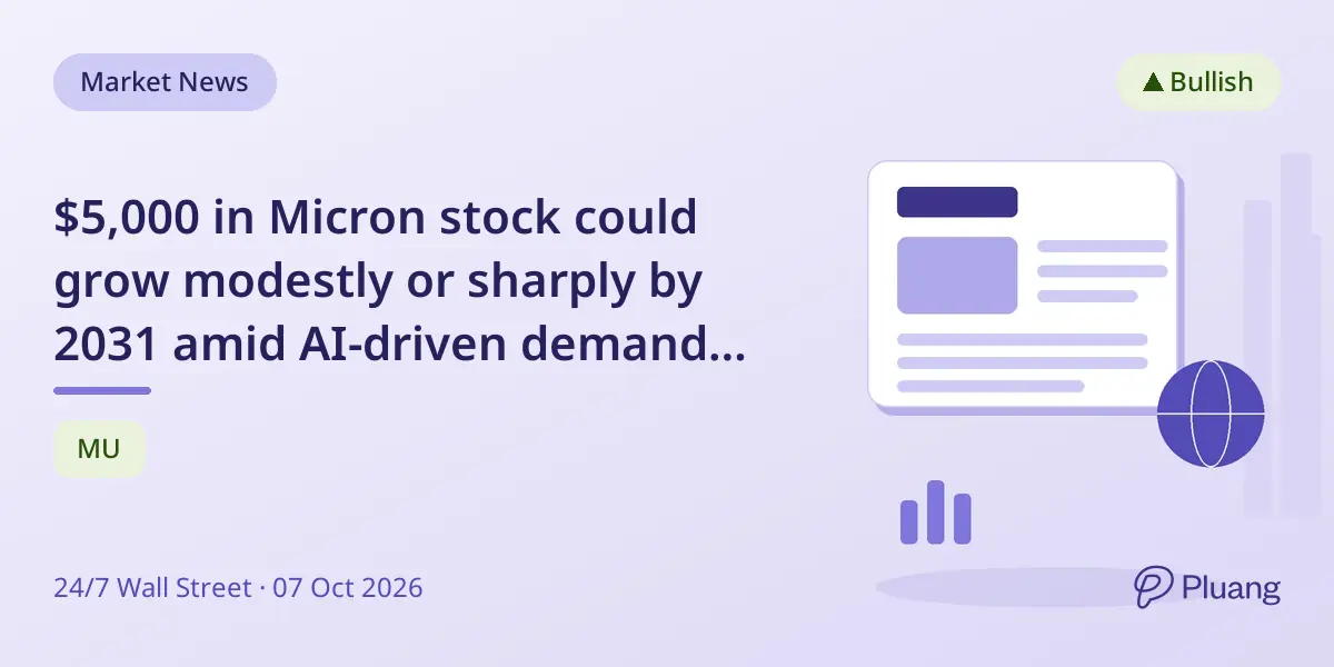 $5,000 in Micron stock could grow modestly or sharply by 2031 amid AI-driven demand and supply tightness.