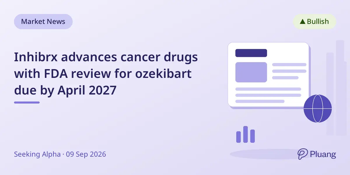 Inhibrx advances cancer drugs with FDA review for ozekibart due by April 2027