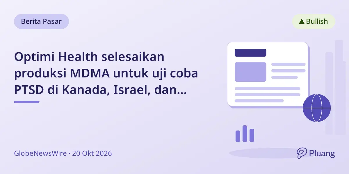 Optimi Health selesaikan produksi MDMA untuk uji coba PTSD di Kanada, Israel, dan pasokan komersial di Australia