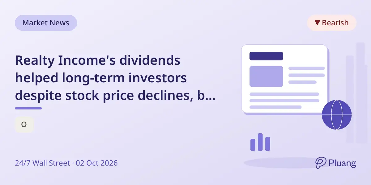 Realty Income's dividends helped long-term investors despite stock price declines, but recent buyers face losses.