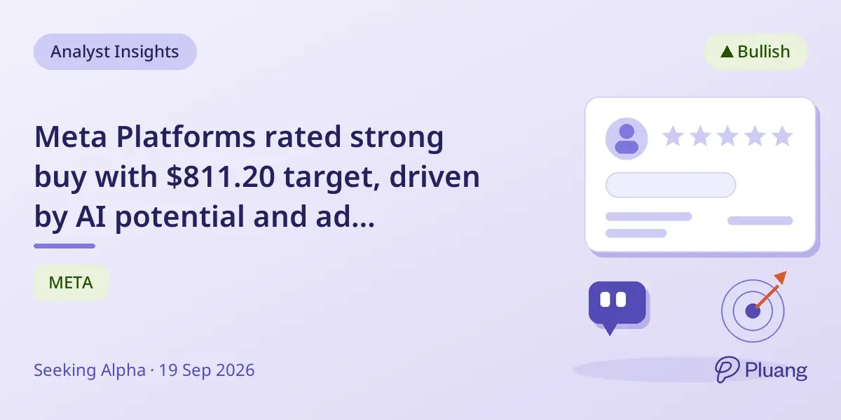 Meta Platforms rated strong buy with $811.20 target, driven by AI potential and ad innovations despite risks.