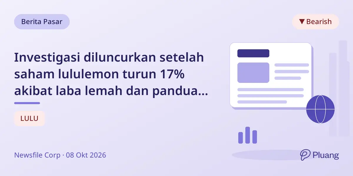 Investigasi diluncurkan setelah saham lululemon turun 17% akibat laba lemah dan panduan yang diturunkan
