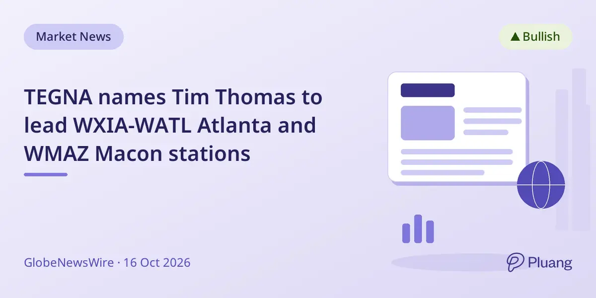TEGNA names Tim Thomas to lead WXIA-WATL Atlanta and WMAZ Macon stations