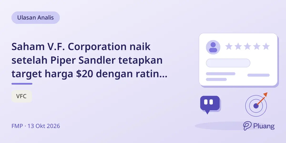 Saham V.F. Corporation naik setelah Piper Sandler tetapkan target harga $20 dengan rating analis beragam