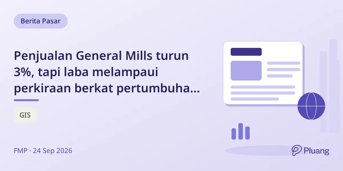 Penjualan General Mills turun 3%, tapi laba melampaui perkiraan berkat pertumbuhan internasional yang kuat.