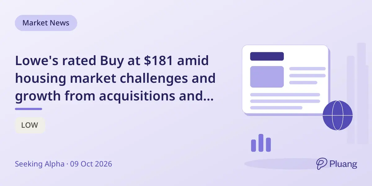 Lowe's rated Buy at $181 amid housing market challenges and growth from acquisitions and online sales.