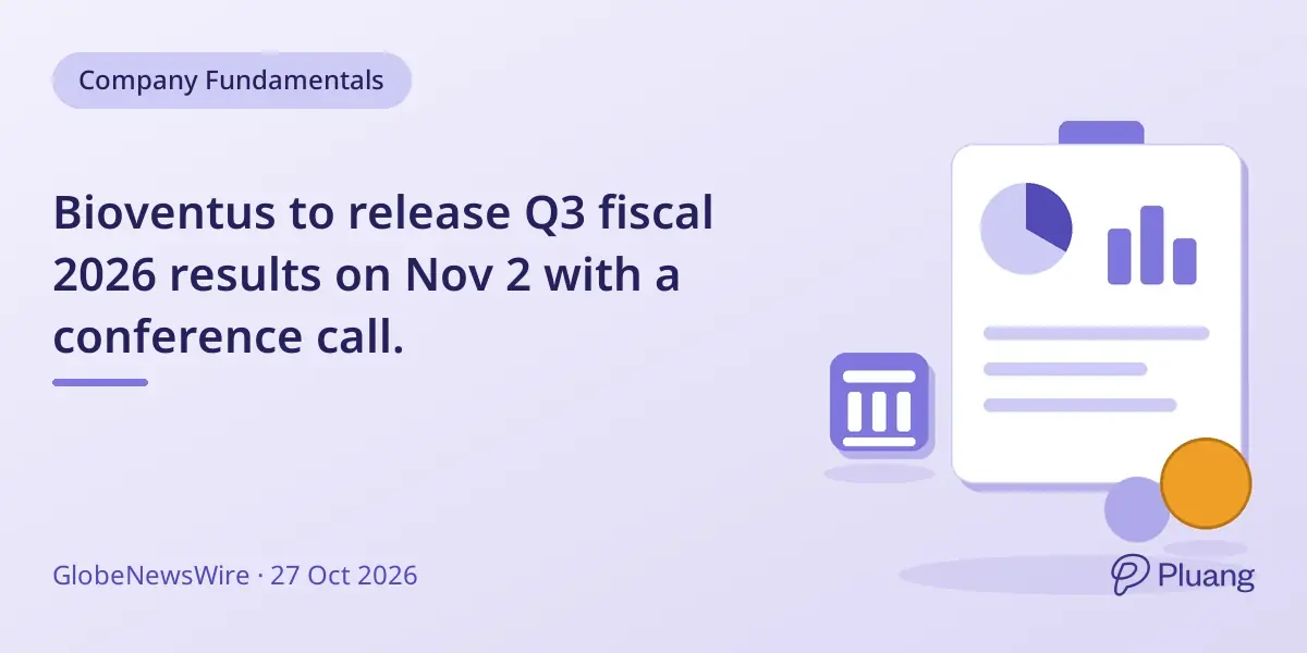 Bioventus to release Q3 fiscal 2026 results on Nov 2 with a conference call.