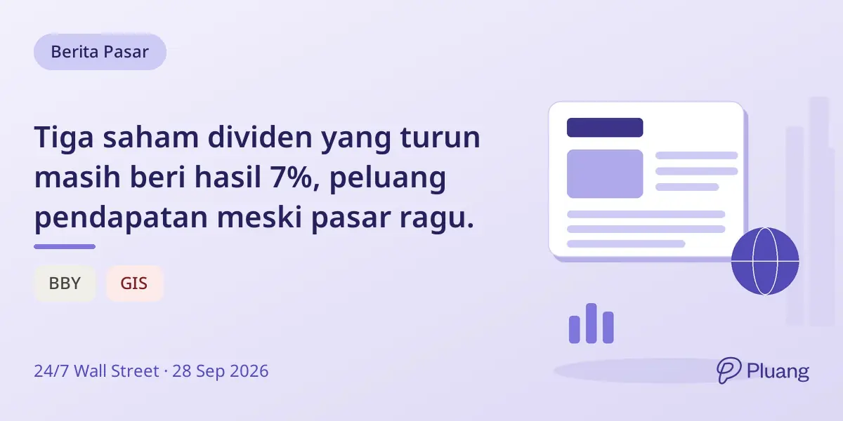 Tiga saham dividen yang turun masih beri hasil 7%, peluang pendapatan meski pasar ragu.