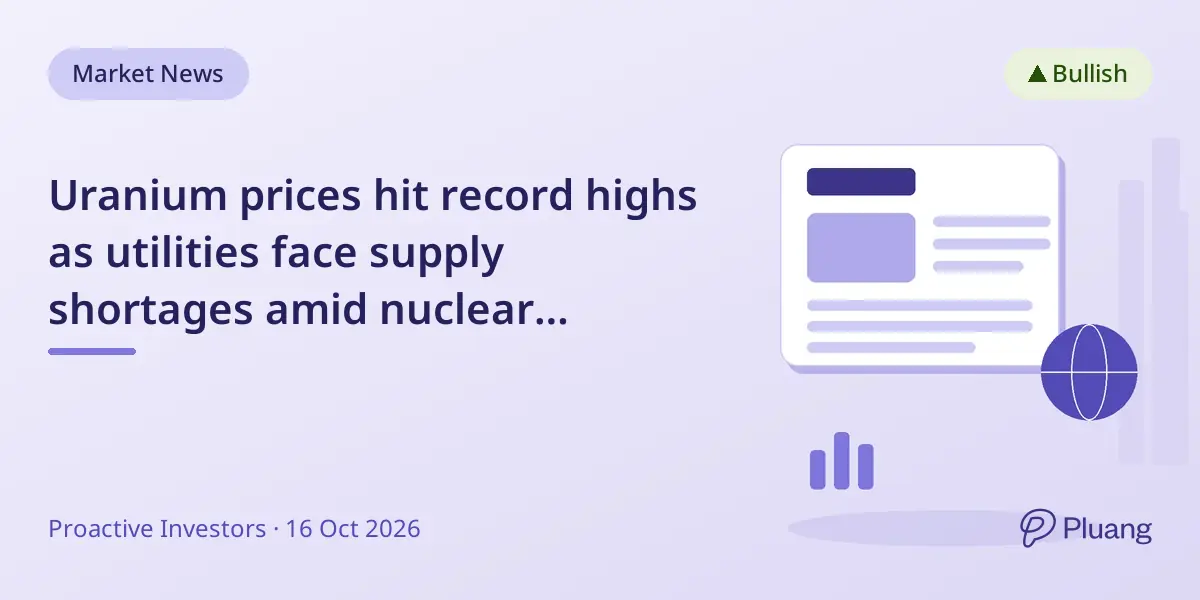 Uranium prices hit record highs as utilities face supply shortages amid nuclear expansion plans.