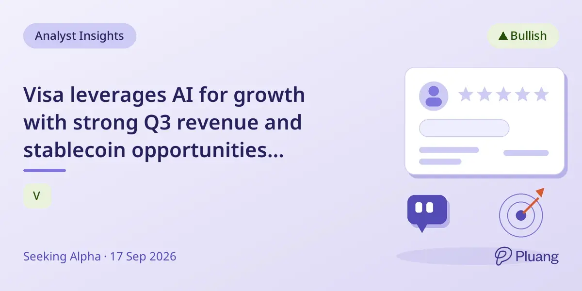 Visa leverages AI for growth with strong Q3 revenue and stablecoin opportunities despite profit concerns.